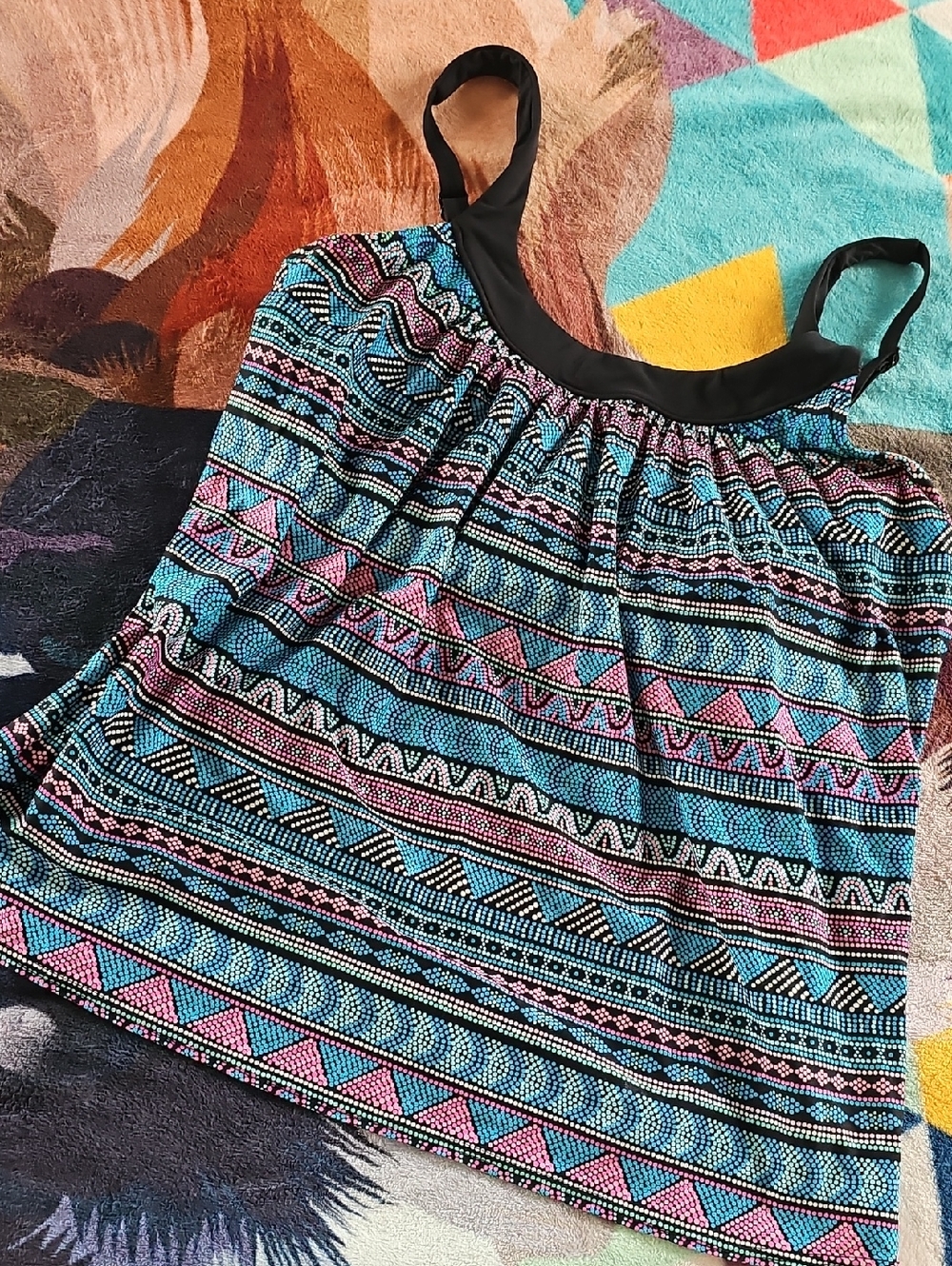 Coco Reef Tribal Print with Black Trim
